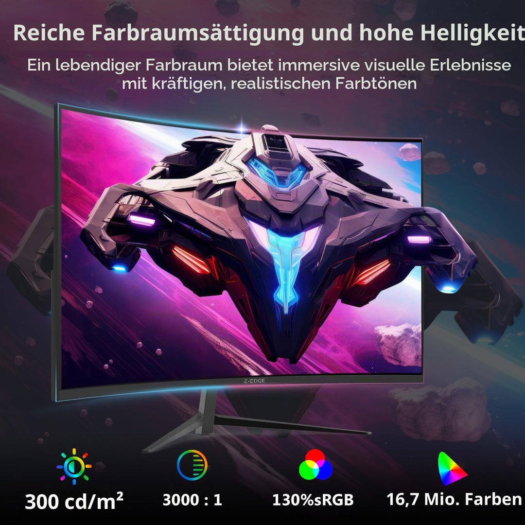 Curved Gaming Monitor 24 Zoll 200Hz 1ms VA FHD 1080p HDR10 - Bild 3