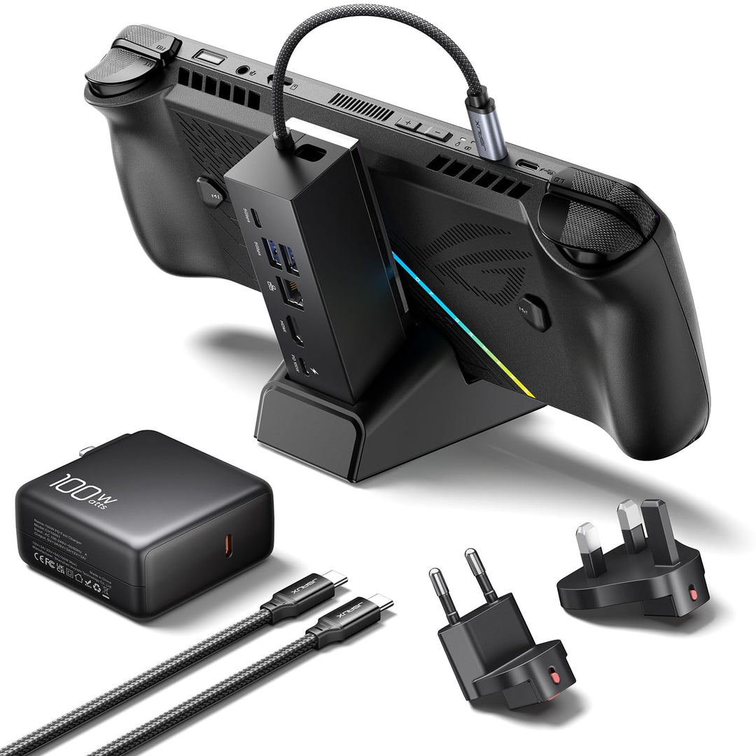 Dockingstation 6-in-1 mit 100W Ladegerät für Handheld-Konsolen HDMI 4K