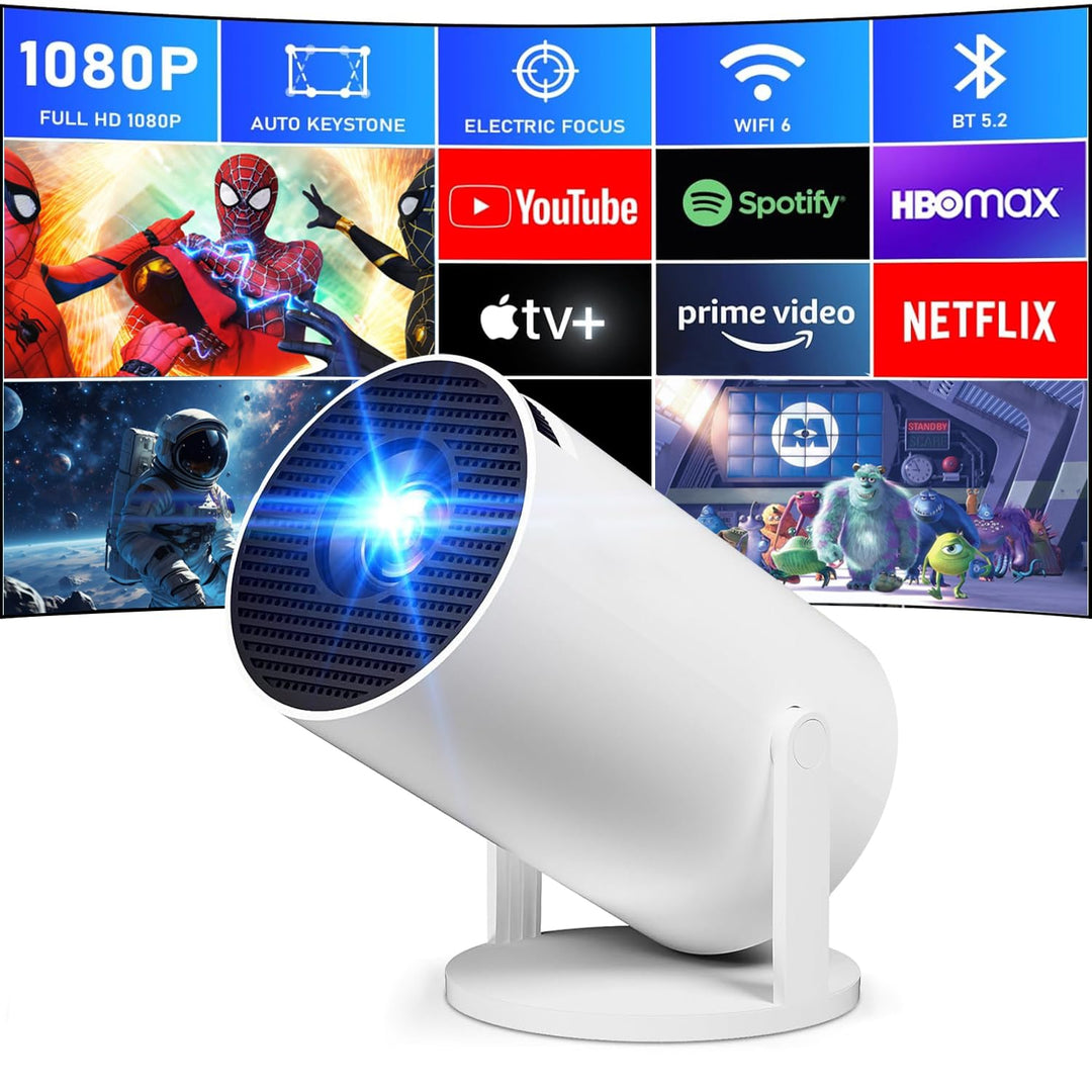 Mini Beamer Android 11 WiFi 6 Bluetooth 5.0 720p LCD 180° drehbar - Bild 5