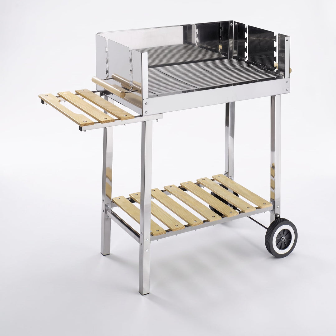 Holzkohlegrill XXL Edelstahl fahrbar 83x35 cm Grillrost höhenverstellbar - Bild 11