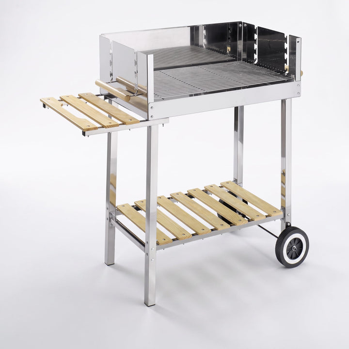 Holzkohlegrill XXL Edelstahl fahrbar 83x35 cm Grillrost höhenverstellbar - Bild 11