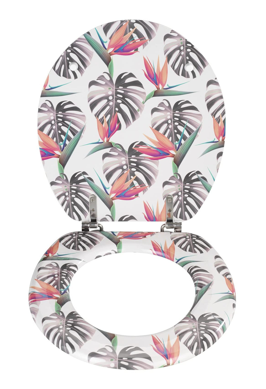 WC-Sitz Tropical MDF mit Tropen-Design oval 37x41 cm - Bild 2
