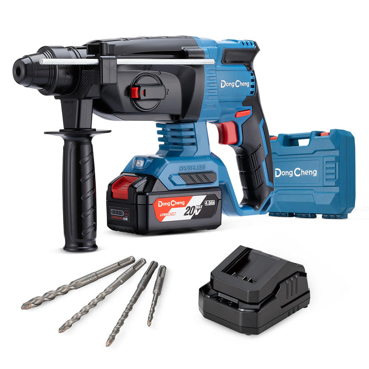 Akku-Bohrhammer 20V SDS-Plus 4-in-1 mit 2,8 J Schlagenergie