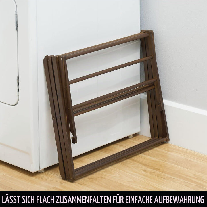 Wäscheständer Bambus 3 Ebenen ausziehbar platzsparend - Bild 6