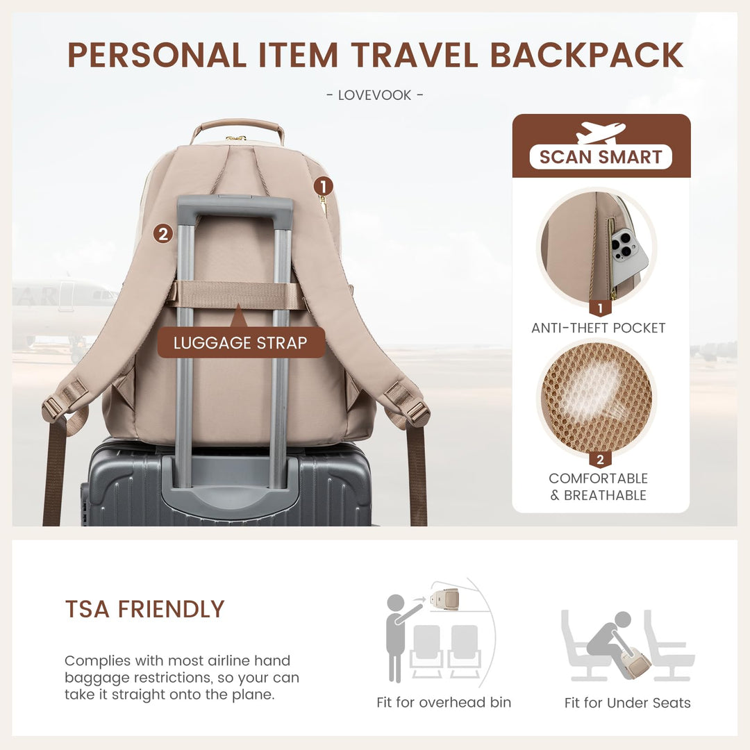 Damenrucksack 15,6 Zoll Laptop wasserabweisend mit Becherhalter - Bild 5