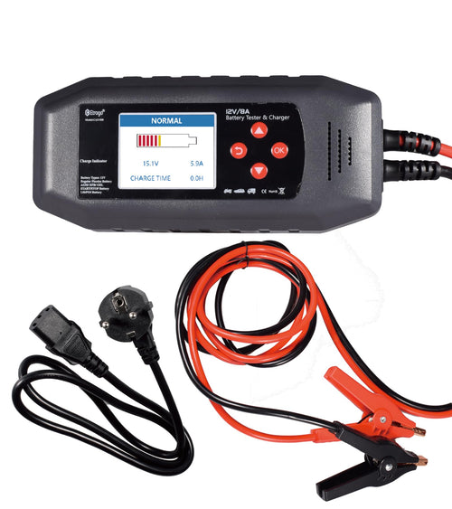 Autobatterie-Ladegerät 2-in-1 mit Tester 12V 0–8A für PKW und LKW