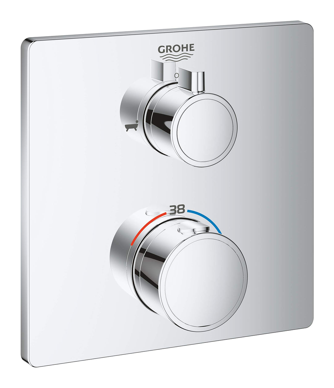 Thermostat-Wannenbatterie Chrom mit doppeltem Verbrühschutz 38°C/43°C - Bild 4