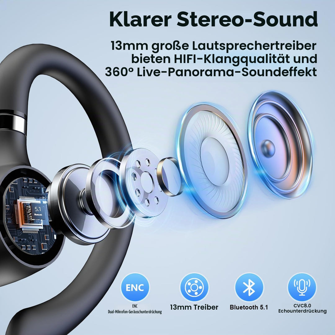 Bluetooth Headset Mono 72h Akkulaufzeit mit Ladecase USB-C - Bild 8