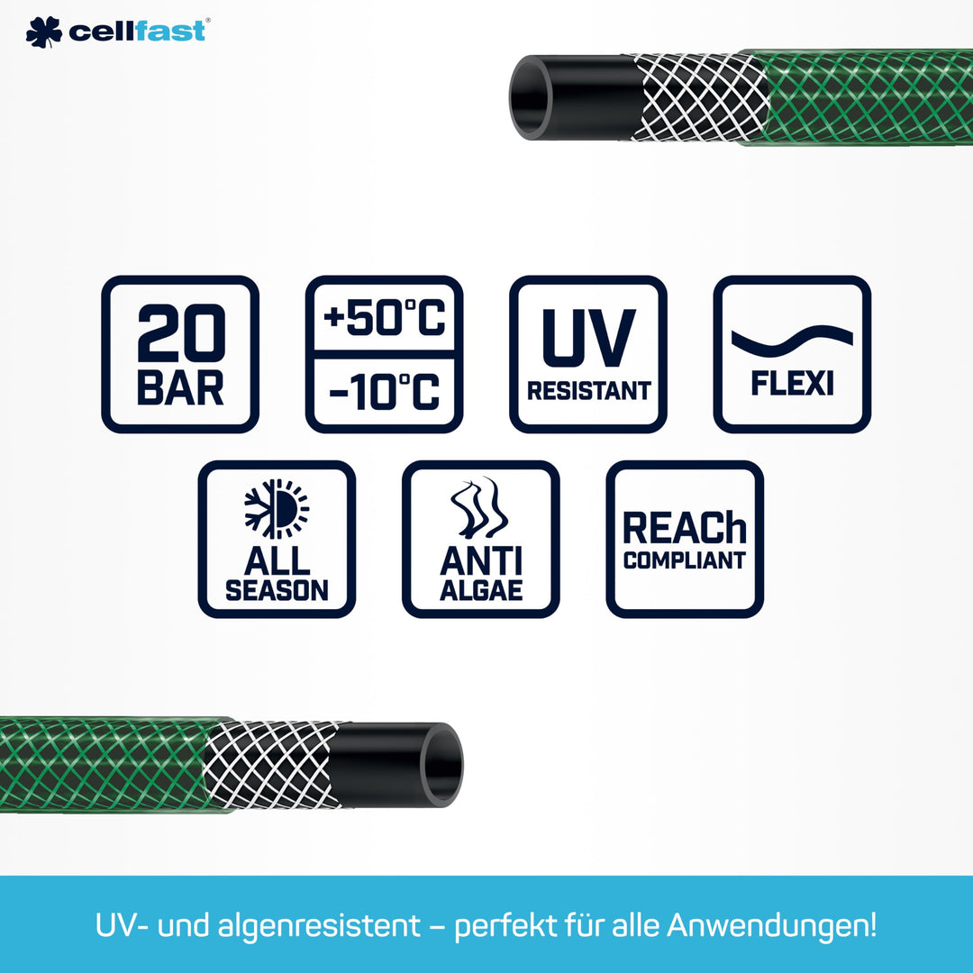 Gartenschlauch 1 Zoll 20m 3-lagig UV-beständig für Bewässerung - Bild 3