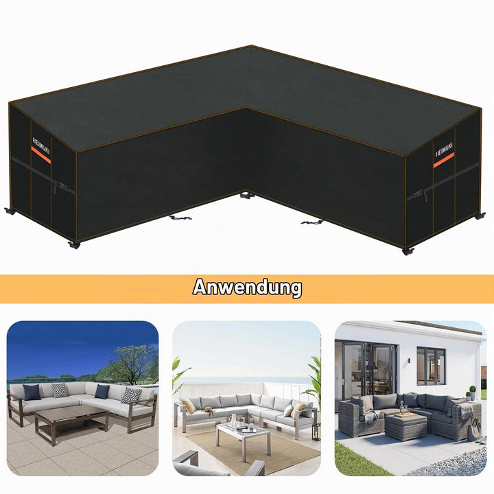 Lounge Sofa Abdeckung L-Form 270x270cm Oxford 420D Wasserdicht - Bild 7
