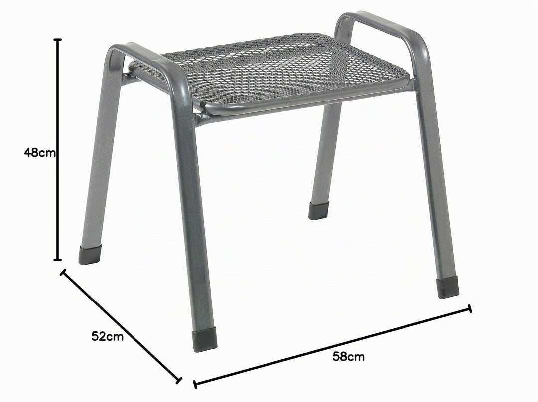 Stapelhocker Outdoor Streckmetall eisengrau klappbar wetterfest - Bild 3