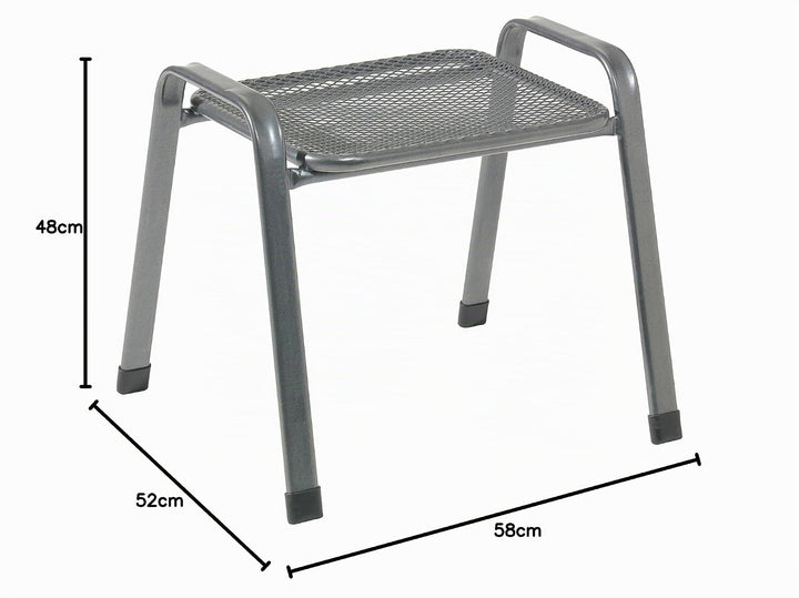 Stapelhocker Outdoor Streckmetall eisengrau klappbar wetterfest - Bild 3