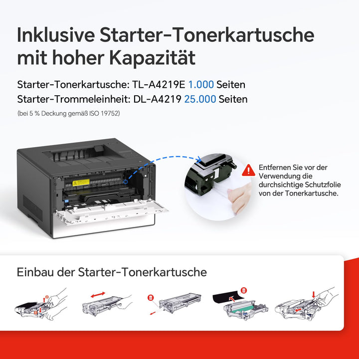Laserdrucker S/W A4 30 ppm WLAN Duplex mit Starter-Toner - Bild 8