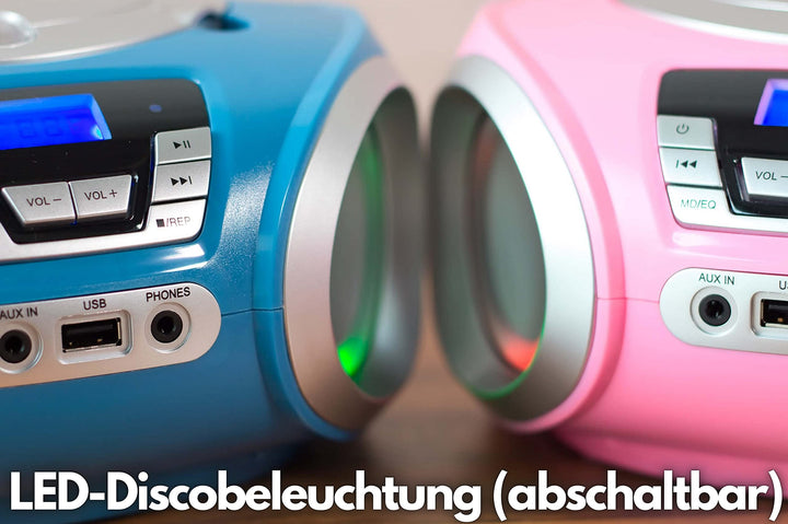 CD-Player mit UKW-Radio und LED-Beleuchtung für Kinder - Bild 4