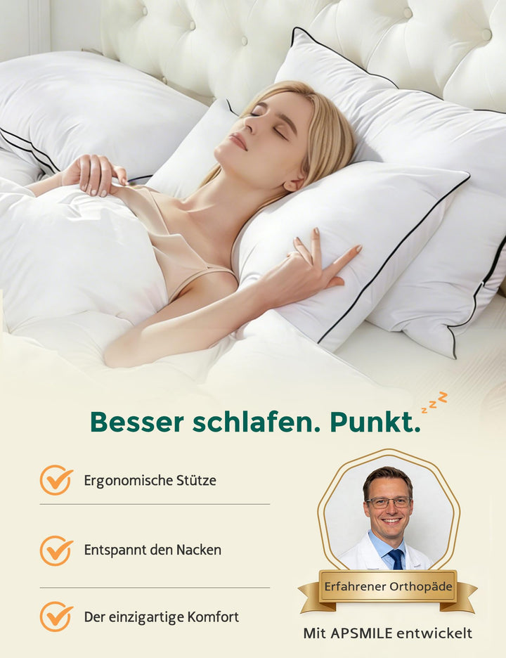 Daunenkissen 40x80 3-Kammer mit Bio-Baumwollbezug 2er-Set - Bild 5