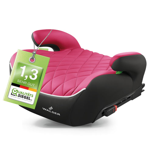 Kindersitzerhöhung ISOFIX i-Size 125-150 cm schwarz/pink ECE R129