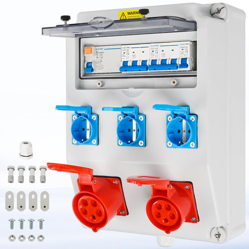 Wandverteiler 3x Schuko 230V + CEE 16A & 32A IP67 wasserdicht