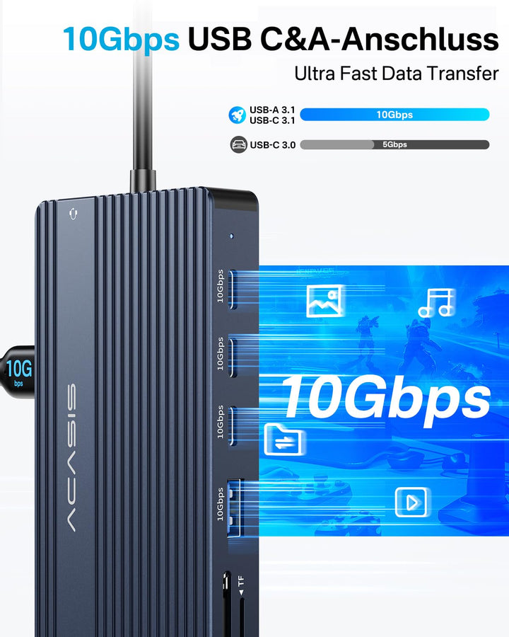 USB-C Docking Station 14-in-1 Triple Display 4K@60Hz PD 100W - Bild 5