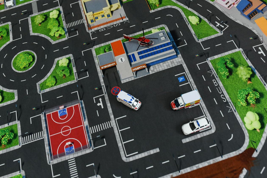 Spielteppich Strasse &amp; Stadt 200x160 cm abwaschbar rutschfest - Bild 3