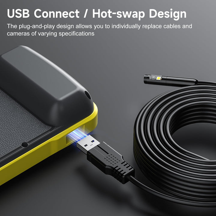 Endoskopkamera Dual-Lens 5" IPS 1080P mit 5m Kabel IP67 - Bild 6