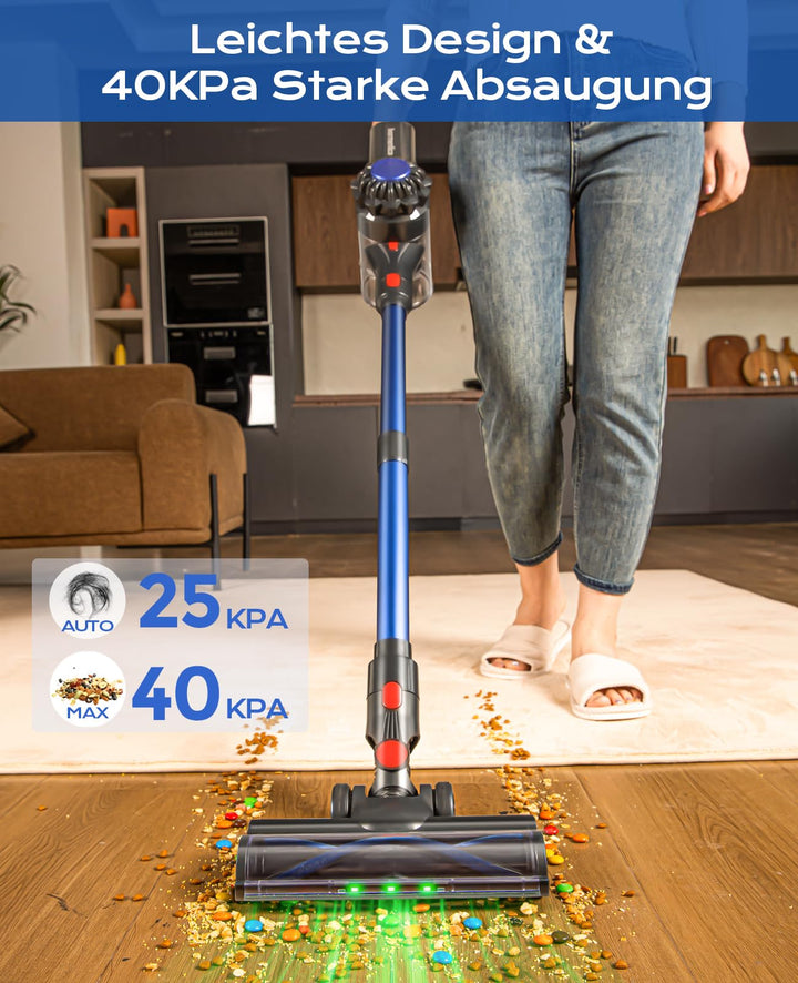 Akkustaubsauger Kabellos 50 Min Laufzeit 40 kPa HEPA 6-in-1 - Bild 2