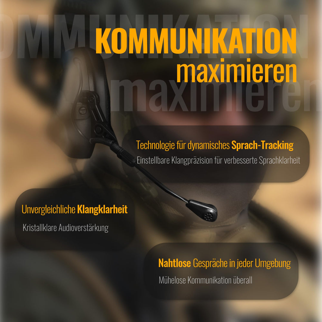 Elektronisches Helm-Headset mit Gehörschutz 22 dB NRR IPX5 Mikrofon - Bild 5