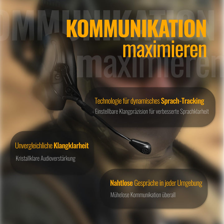 Elektronisches Helm-Headset mit Gehörschutz 22 dB NRR IPX5 Mikrofon - Bild 5