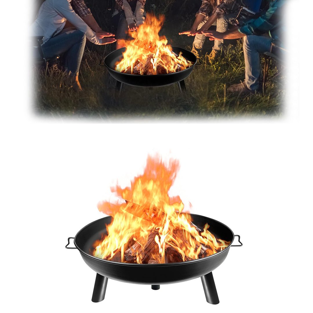 Feuerschale Stahl Ø 76 cm mit 3 Standbeinen für Garten und Terrasse