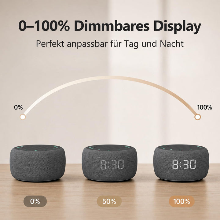 Radiowecker mit Nachtlicht 7 Farben FM-Radio 5W Lautsprecher - Bild 6