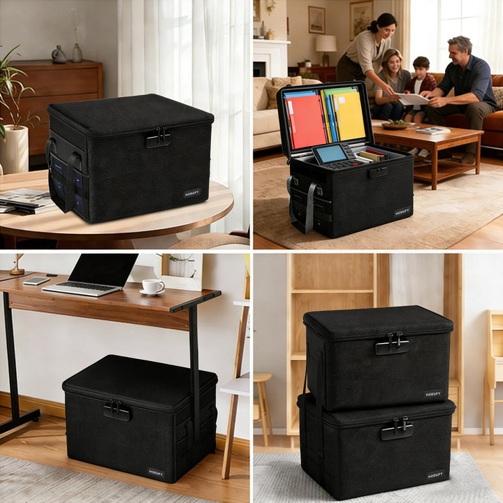 Feuerfeste Dokumentenbox 409x322x270mm Schloss 8-lagig wasserdicht - Bild 6