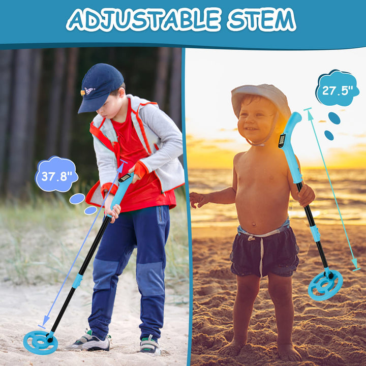 Metalldetektor Kinder azurblau mit LCD-Display, 46–96 cm - Bild 4