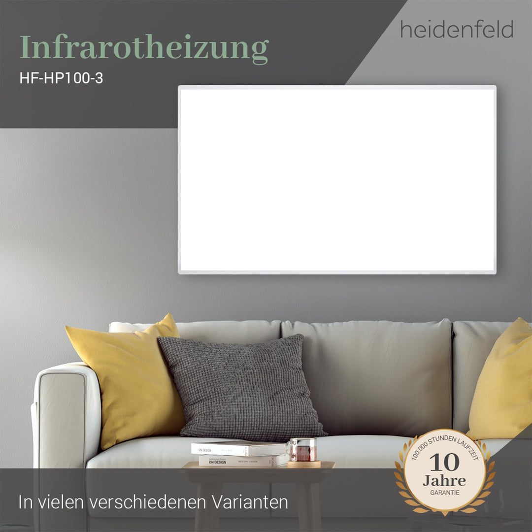 Infrarotheizung 1000 Watt fuer Raeume bis 25 m² mit Thermostat - Bild 2