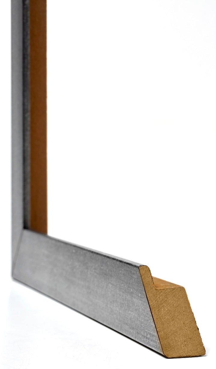 Bilderrahmen 60x84 cm MDF entspiegeltes Kunststoffglas Grau Gewischt - Bild 4