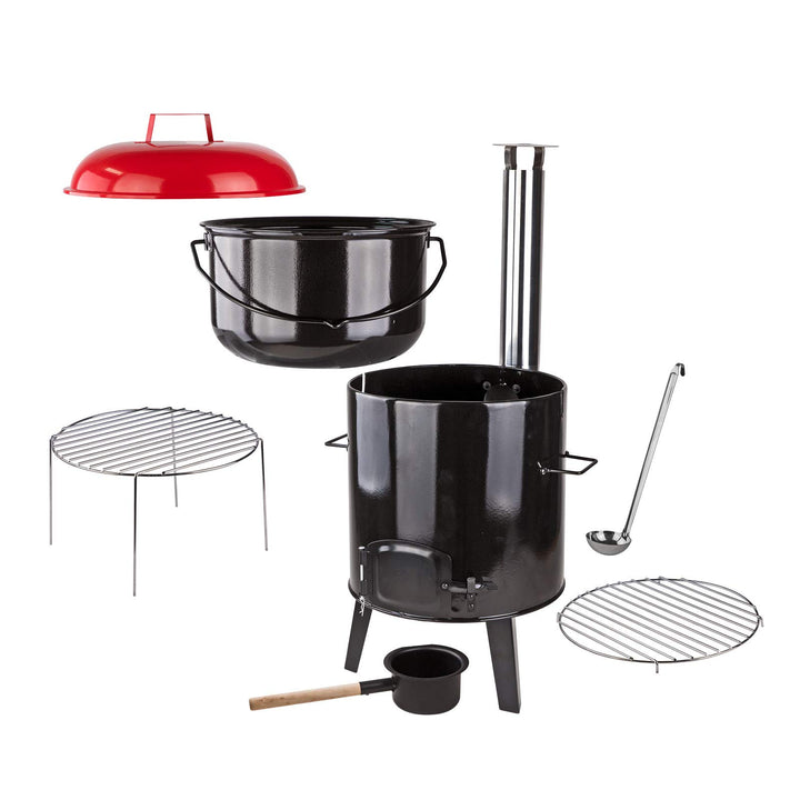 Gulaschkanone Eintopfofen 14L emailliert für Camping und Garten - Bild 5