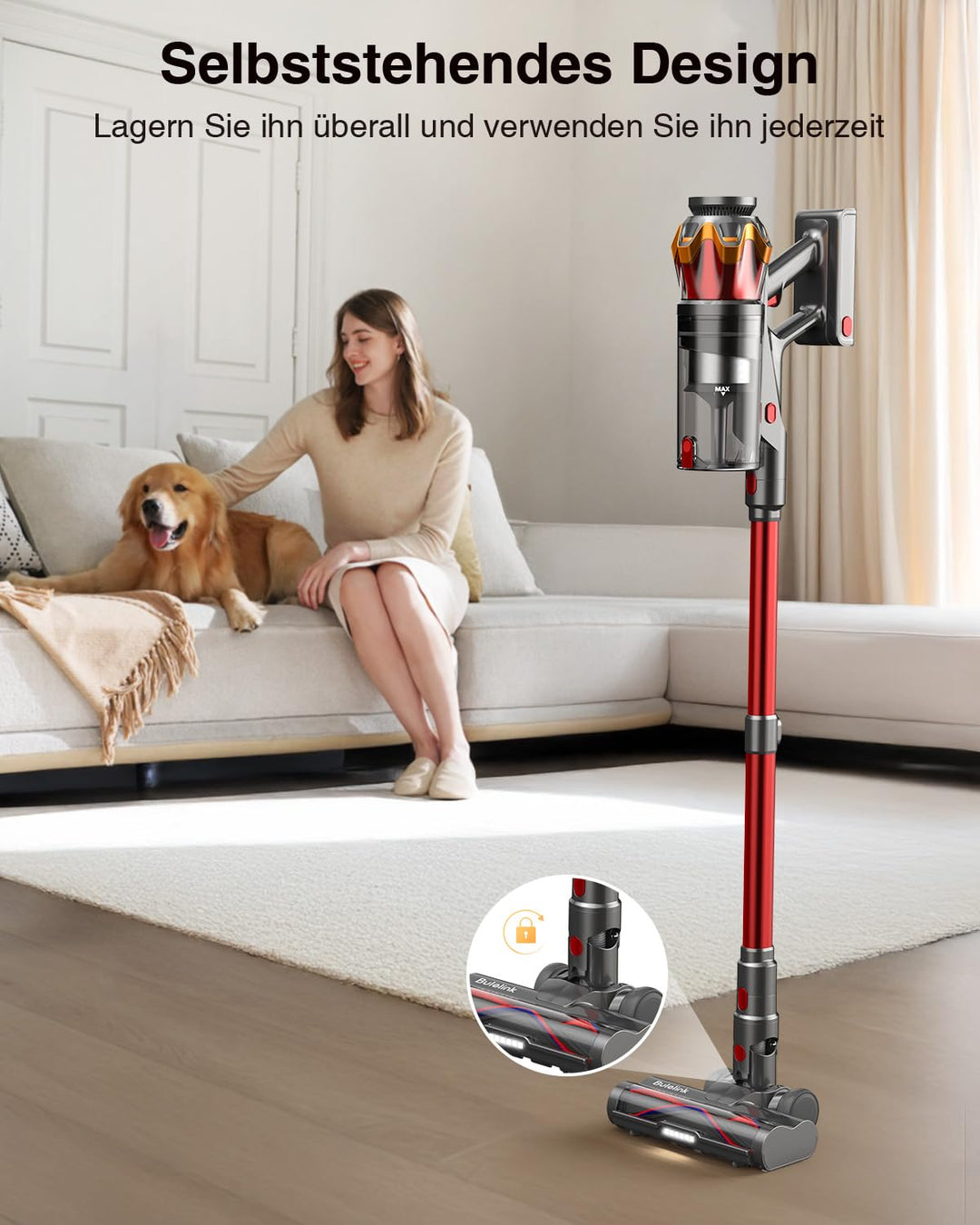 Akku-Staubsauger Kabellos 55 kPa 650W 65 Min für Tierhaare und Teppiche - Bild 8