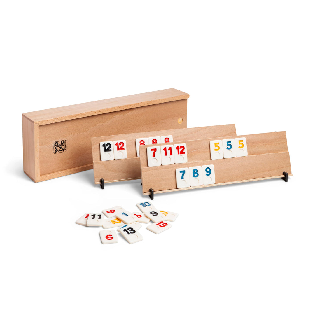 Rummy Holzspiel massives Buchenholz für 4 Spieler - Bild 3