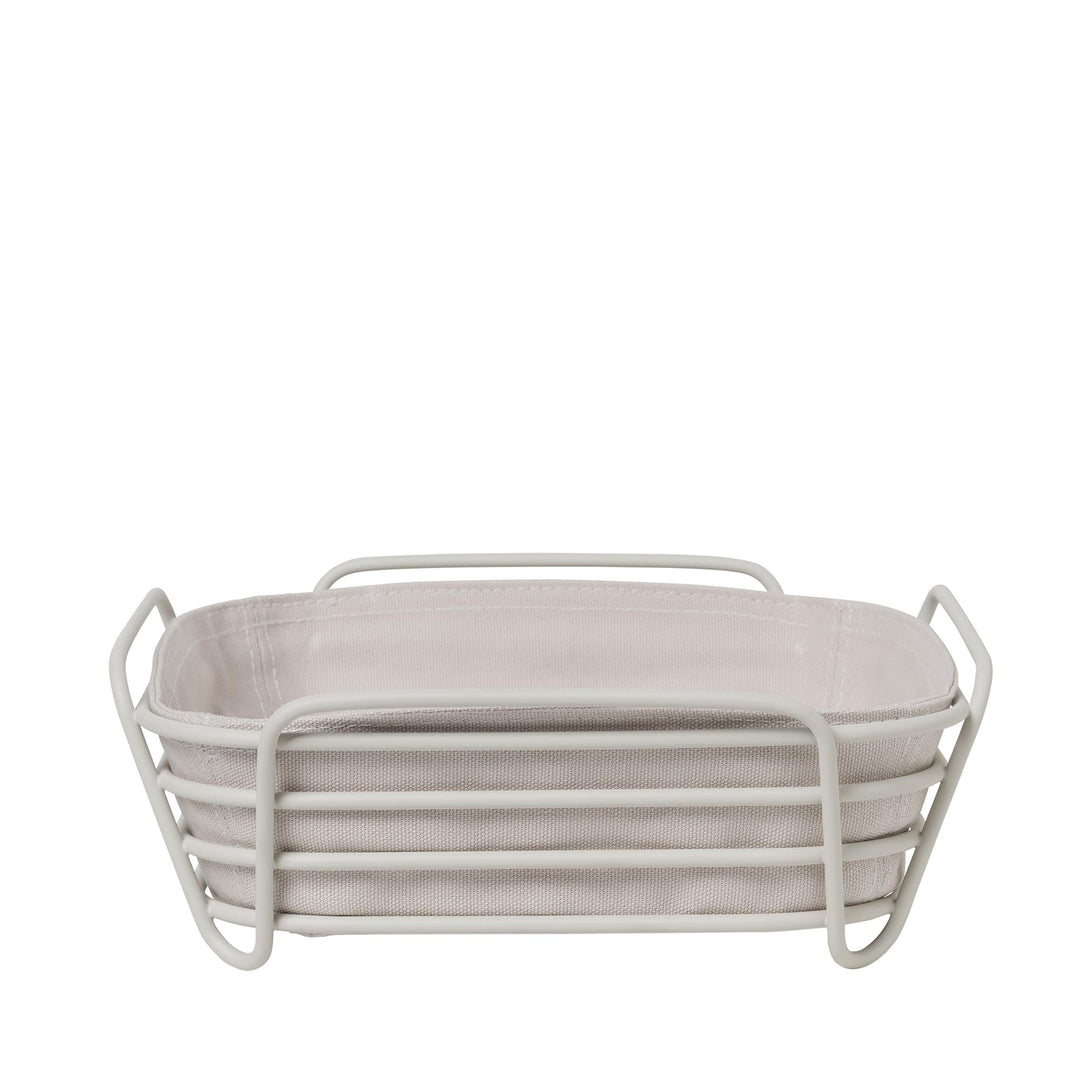 Brotkorb Stahl mit Baumwolleinsatz Beige Grösse L 26x26 cm