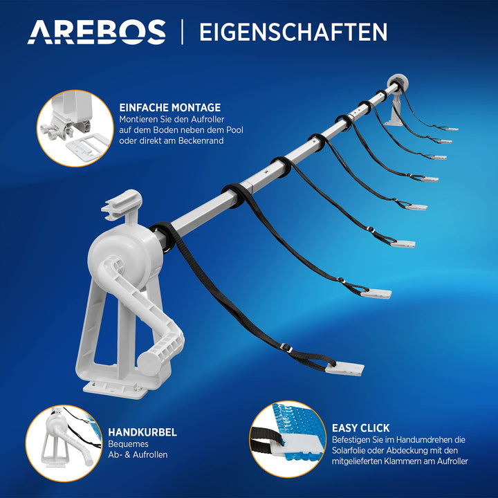 Pool Aufrollsystem Solar- und Poolplane stufenlos 1,05–6,15 m - Bild 3