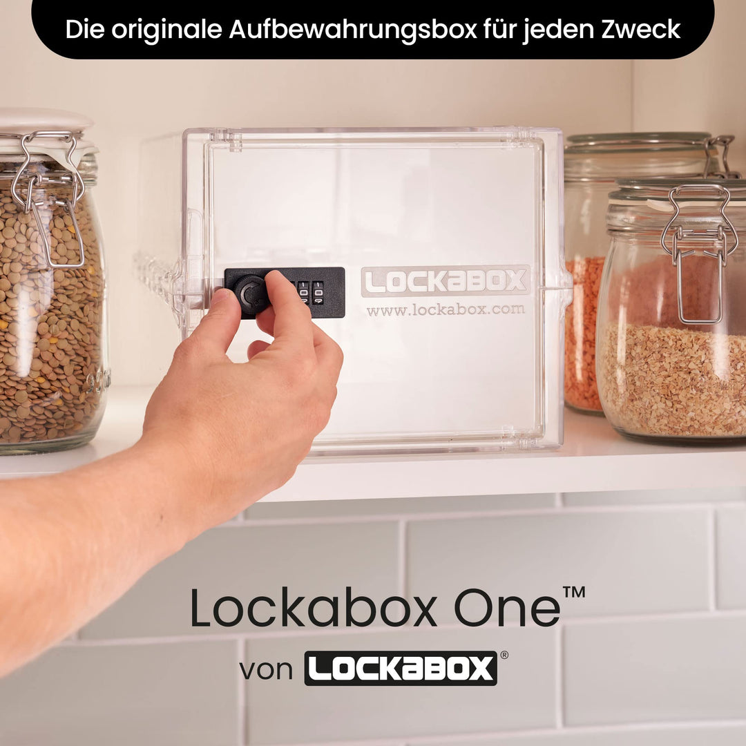 Abschliessbare Box Zahlenschloss 10L Polycarbonat BPA-frei transparent - Bild 2