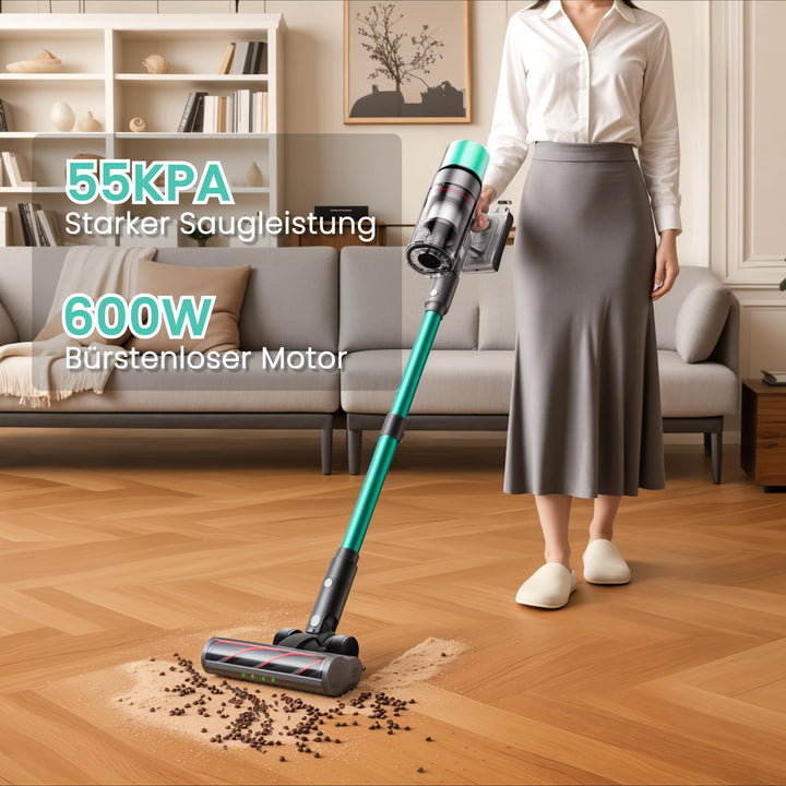 Akku-Staubsauger selbststehend 55 kPa 600 W 80 Min Laufzeit - Bild 2
