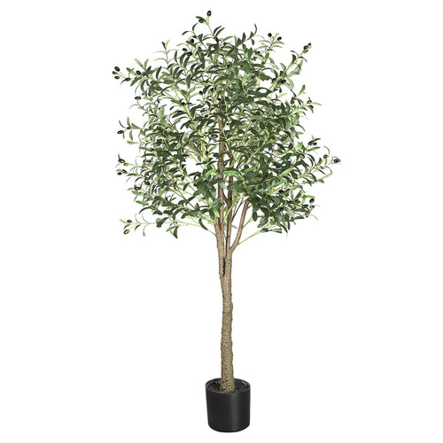 Kunstpflanze Olivenbaum 180 cm Polyester mit Topf fuer Innenraum