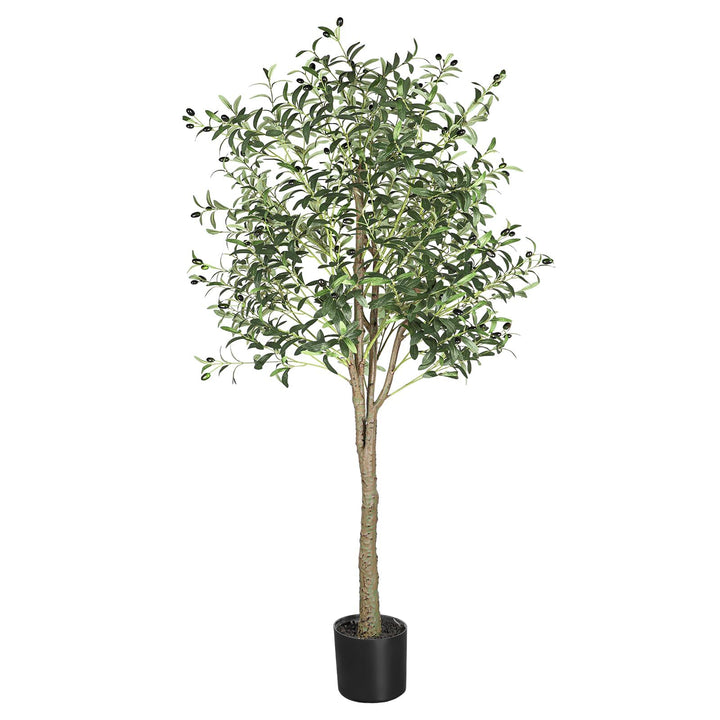 Kunstpflanze Olivenbaum 180 cm Polyester mit Topf fuer Innenraum
