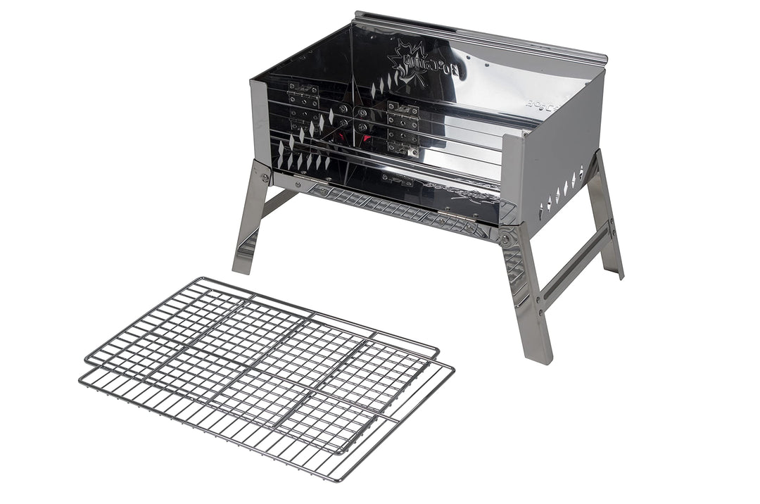 Campinggrill Edelstahl klappbar 33x22,5x27,5 cm für Reisen - Bild 7