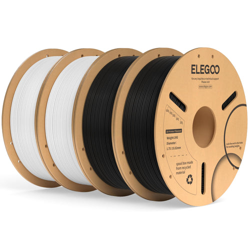 PLA+ Filament 1.75mm 4kg Schwarz & Weiss fuer 3D-Drucker