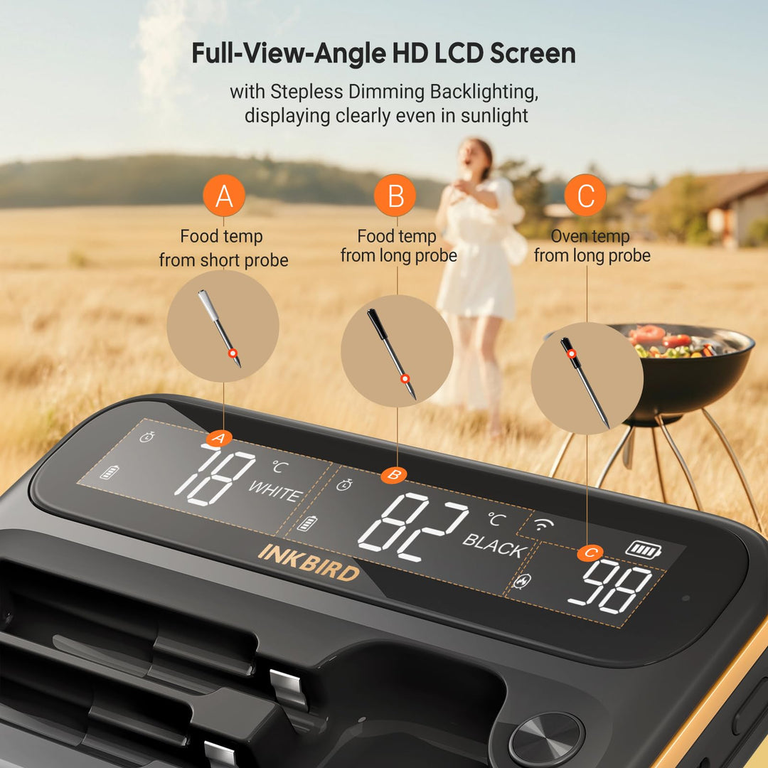 Fleischthermometer Kabellos WiFi Bluetooth 2 Sonden fuer Grill - Bild 8