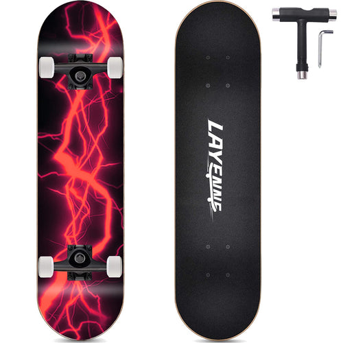 Skateboard 31x8 Zoll 7-Schicht Ahorn ABEC-11 für Anfänger und Profis