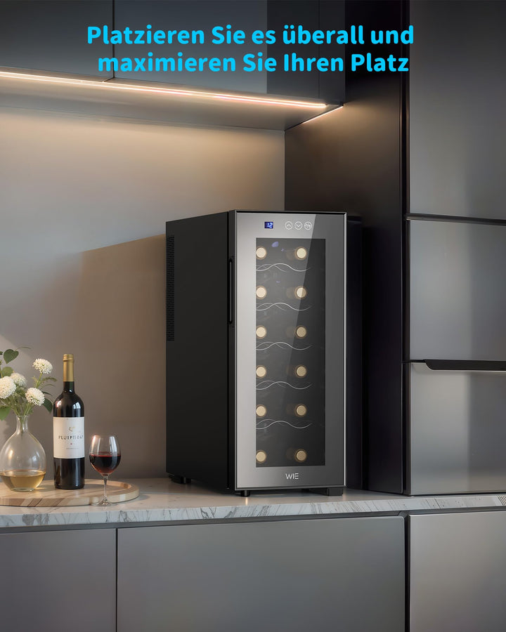 Weinkühlschrank 33 L 12 Flaschen thermoelektrisch mit Glastür - Bild 8