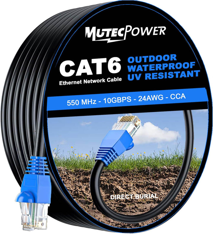 Netzwerkkabel CAT6 Outdoor 30m wasserdicht UV-beständig schwarz