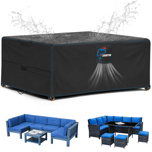 Gartenmöbel Abdeckung 250x250x90cm wasserdicht 520D Oxford schwarz