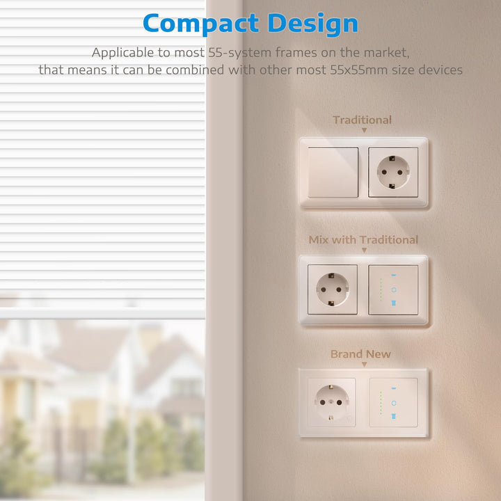 WLAN Rollladenschalter 4er-Set mit LED-Anzeige Smart Home 600W - Bild 7